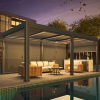 11. Hochwertiger Aluminium-Patio-Pavillon Sonnenschutz Wasserdichtes Lamellen dach Pergola im Freien