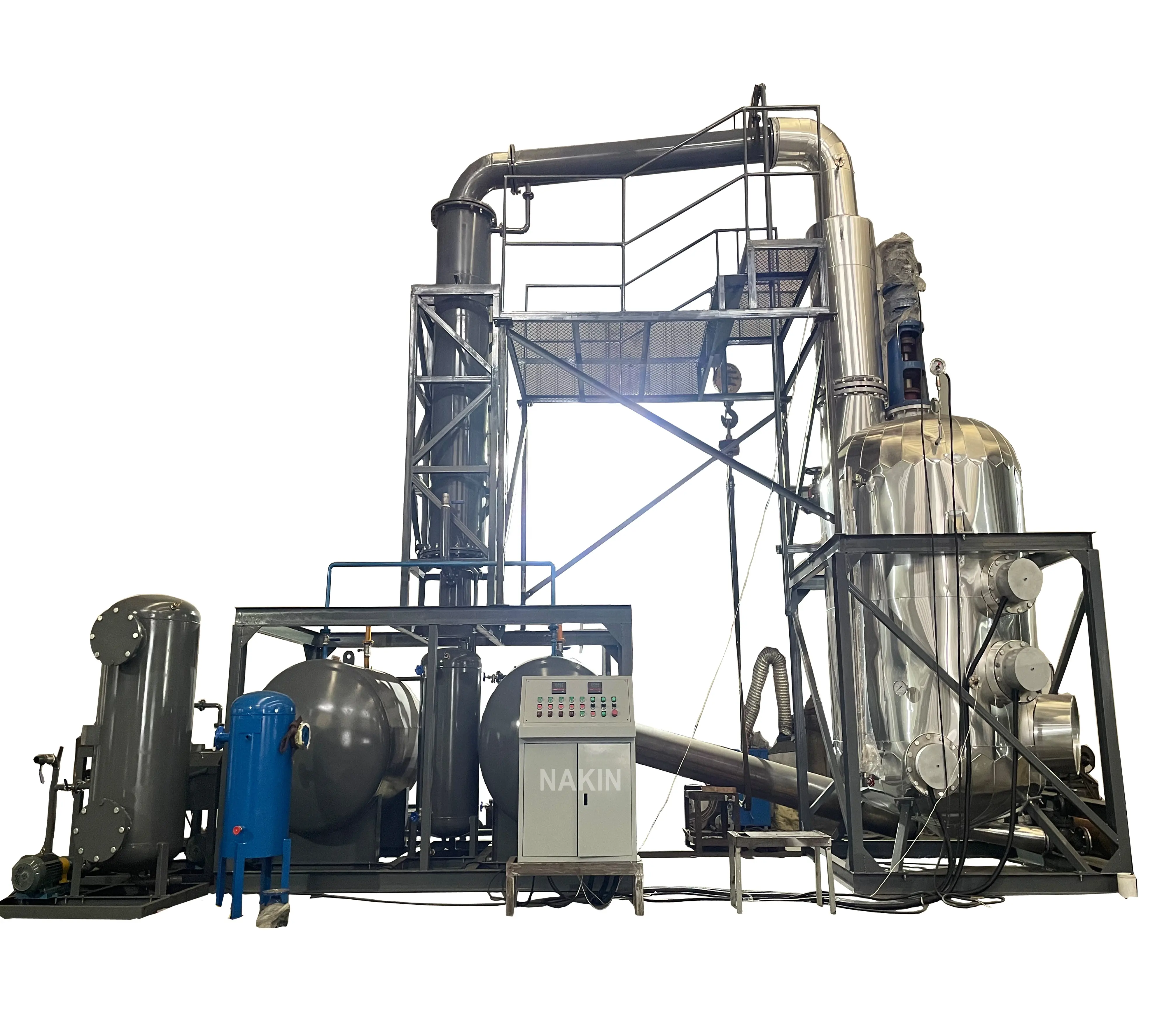 Machine de recyclage d'huile moteur usagée par distillation à haute température convertissant l'huile lubrifiante usagée en carburant diesel