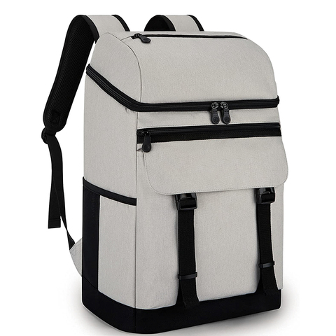 Double Deck Insulated Lunch Box Backpack Large Cooler Bag With Shoulder Strap