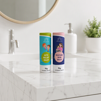 Vente chaude, bonne qualité, différentes couleurs, tube en papier biodégradable pour cosmétiques, baume anti-morsures, tube à visser, conteneur à visser
