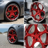 Jantes de course forgées sur mesure en 2 pièces, à déport profond, 19-26 pouces, en alliage d'aluminium bronze, ET 25mm, neuves et peintes