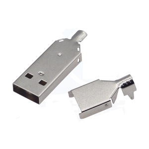 Conector USB 3.0 Tipo-A Macho para Montaje en Cable, Aislante Azul, Ensamblaje de 3 Piezas, Compatible con Cables de Diámetro Exterior de 6.0 mm - Product Image 3