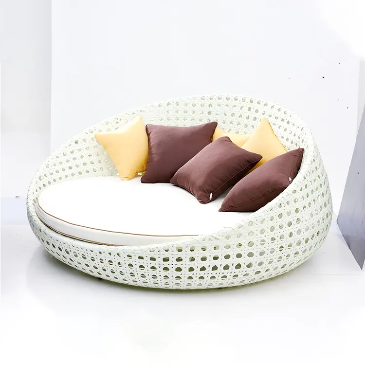 canopy bed outdoor rattan round bed