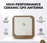 Antena GPS Pasif Sensitivitas Tinggi CUSTOM 1575.42MHz Patch Dielektrik Keramik 25mm Pemasangan Pin untuk Pelacak Mobil