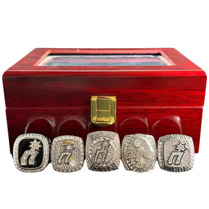 Anillo de Campeón de la Liga de Baloncesto Personalizable de los Spurs, Juego de 5 Anillos, Anillo de Fanático de Duncan, Anillo Clásico para Hombre, Chapado en Oro de 18K, Aleación, <span class=keywords><strong>Allen</strong></span> - Product Image 1