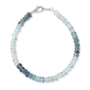 Dylam <b>Charm</b> Dainty 925 Sterling Silver Link Chain Aquamarine Orb Natural Stone <b>Bead</b> Chain Women Jewelry <b>Bracelets</b> - Product Image 1