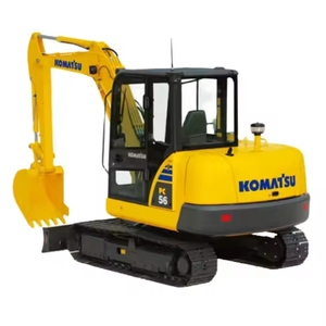 Excavadora de cadenas usada para construcción municipal, excavadora japonesa importada Komatsu PC56 de 5.6 toneladas en stock - Product Image 1