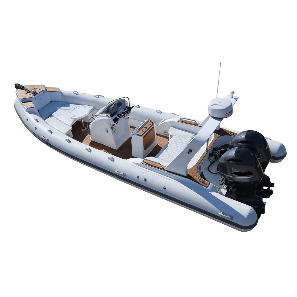 25 füße 7.6m china RIB vermietung Patrol Sport passagier aufblasbare fiberglas boot mit twin motoren