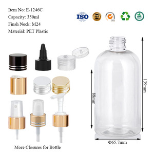 Botella de Plástico PET Transparente de 350 ml (12 oz) con Bomba Dosificadora para Champú, Acondicionador para el Cabello, Jabón Corporal, Envases al por Mayor - Product Image 6