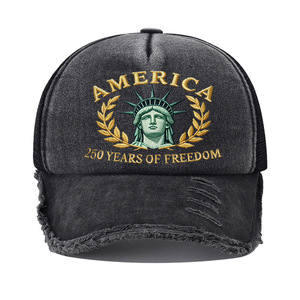 Casquette de baseball unisexe réglable en maille, motif Statue de la Liberté 250 ans d'Amérique, protection solaire, décontractée, printemps-été, pour l'extérieur, personnalisable - Product Image 3