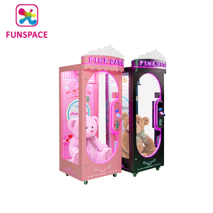Funspace Aluminium Rail Grue Griffe Ciseaux Vending Coin Operated Arcade Game Machines Toy Cut Prize Machine pour jeu d'arcade - Product Image 1