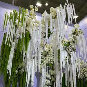Artificial Green Plants Soft Hanging Rice Lover Tears Hanging Floral Wedding Ceiling Background Hotel Wedding Hall Decoration - Product Image 1