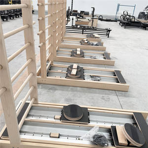 <span class=keywords><strong>Pilates</strong></span> Reformer a parete Trainer <span class=keywords><strong>Yoga</strong></span> Gym Double Track Core letto Fitness legno frassino <span class=keywords><strong>Pilates</strong></span> a due vie scala scorrevole - Product Image 4