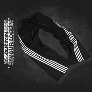 Pantalones Deportivos Holgados de Fabricante, Diseño de Franjas Blancas, Pantalones Deportivos con Estampado, 100% Algodón, Gruesos, para Hombre - Product Image 1