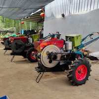 Diskon besar peralatan pertanian Mini bajak 2 roda traktor berjalan dengan mesin lipatan cakram