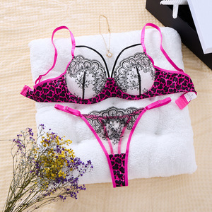 WX108 <span class=keywords><strong>Lingerie</strong></span> érotique, bralette sexy, cils, corset pour femmes, ensemble de soutien-gorge, filles coquines, <span class=keywords><strong>lingerie</strong></span> de fille nue, léopard, pour <span class=keywords><strong>femme</strong></span> - Product Image 4