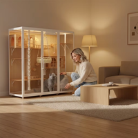 Dynastie des chats en bois impérial Multi Story Cat Empire Reign Indoor Sovereign Grade Cat House