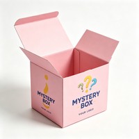 Vente en gros de boîtes roses pour bébés, emballages de jouets, boîtes surprise, boîtes cadeaux personnalisées en papier