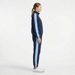 Ensemble coupe-vent pour femme, ensemble de survêtement color block pour femme, veste à col montant zippée et pantalon long, tenue décontractée en polyester - Product Image 4