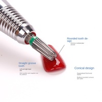 Nouvelle lime à ongles en alliage du Zhejiang, à rainure droite, dentée, double face, pour l'élimination des cuticules, multifonctionnelle 5-en-1, pour le marché international