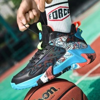 Fabricant chinois de chaussures de basket-ball hautes et respirantes tricotées pour le sport pour les garçons