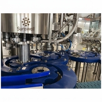 Machine de mise en bouteille de boissons gazeuses en bouteille de verre