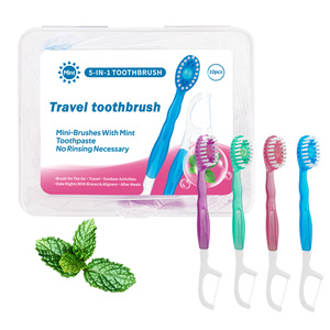 <span class=keywords><strong>Cepillo</strong></span> de Dientes de <span class=keywords><strong>Viaje</strong></span> 5 en 1 con <span class=keywords><strong>Pasta</strong></span> <span class=keywords><strong>Dental</strong></span>, Raspador de Lengua, Hilo <span class=keywords><strong>Dental</strong></span> <span class=keywords><strong>y</strong></span> Palillos Pre-pastados, <span class=keywords><strong>Cepillo</strong></span> de Dientes Desechable OEM - Product Image 1