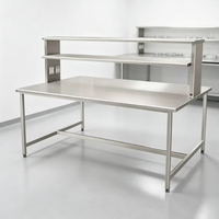 Table d'inspection d'instruments hospitaliers en acier inoxydable moderne personnalisable, simple ou double face, plan de travail médical avec éclairage LED