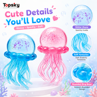 TOPSKY TOYS Jouet Squishy Pieuvre Réaliste Méduse Anti-stress Balle de Plage Jeu Aquatique Extérieur à Presser Fidget Anti-stress en Plastique