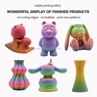 Filament PLA arc-en-ciel mat de 1.75mm personnalisable de l'usine Yuanyang Tiges en plastique d'impression 3D à haute vitesse et forte ténacité
