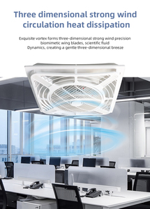 Futude nhà máy giá thiết kế mới 60x60 14 inch tốc độ cao dễ dàng cài đặt quạt trần giả với bộ điều khiển - Product Image 3