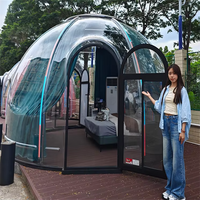 Igloo de luxe pour glamping, tente dôme à bulles géodésique moderne en polycarbonate pour camping en plein air en vente