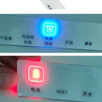 Keypad Membran Sakelar LED Backlit Kustom, Tombol Tekan Dome Logam Taktil untuk Panel Kontrol Perangkat Industri