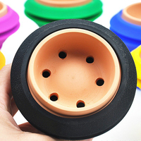 Gel de silice accessoires de fumeur en céramique 6 trous tête de narguilé Phunnel Shisha narguilé bol de narguilé en Silicone