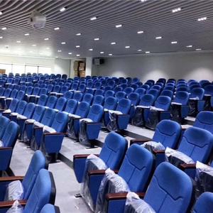 Деревянный стул стандартного размера для аудитории, оптовая цена, складные театральные стулья, стальные ножки, дешевый церковный стул - Product Image 4