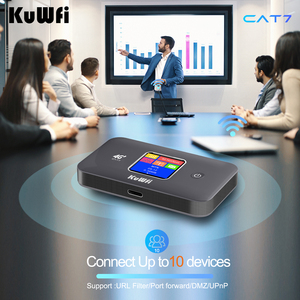 Cat7 4G + Kuwfi 2.4G 5.8G Dual Band Không Dây Di Động Xách Tay Mini Router Cat6 Wifi Router Cat7 4G Router Với 3000MAh Pin Lớn - Product Image 4