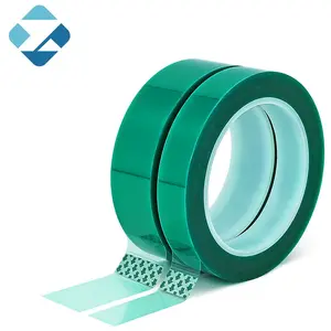 Yüksek ısı yeşil PET Film silikon yapışkan bant mükemmel yapıştırma Metal/plastik/cam tek taraflı Polyester Film yapışkan bant