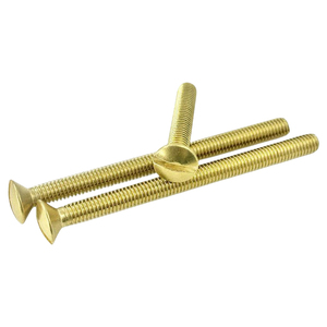 Viti a <span class=keywords><strong>testa</strong></span> ovale in ottone con intaglio DIN964, viti a macchina semisvasate M3 M4 M5 M6, elementi di fissaggio in ottone a <span class=keywords><strong>testa</strong></span> piatta - Product Image 3