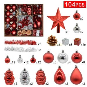 Nouveau ensemble de boules de Noël faites à la main rayé et étoile à cinq branches opposé à la décoration de pendentif d'arbre de sexe - Product Image 4