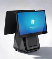 Sistem POS All-in-One 15,6 Inci yang Mudah Dirawat, POS Layar Sentuh dengan Printer Thermal 80mm untuk Restoran
