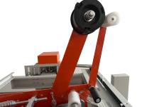 Scelleuse de cartons industrielle automatique Poshysmart, adaptateur de taille en un clic, machine à sceller le haut et le bas avec impression et étiquetage