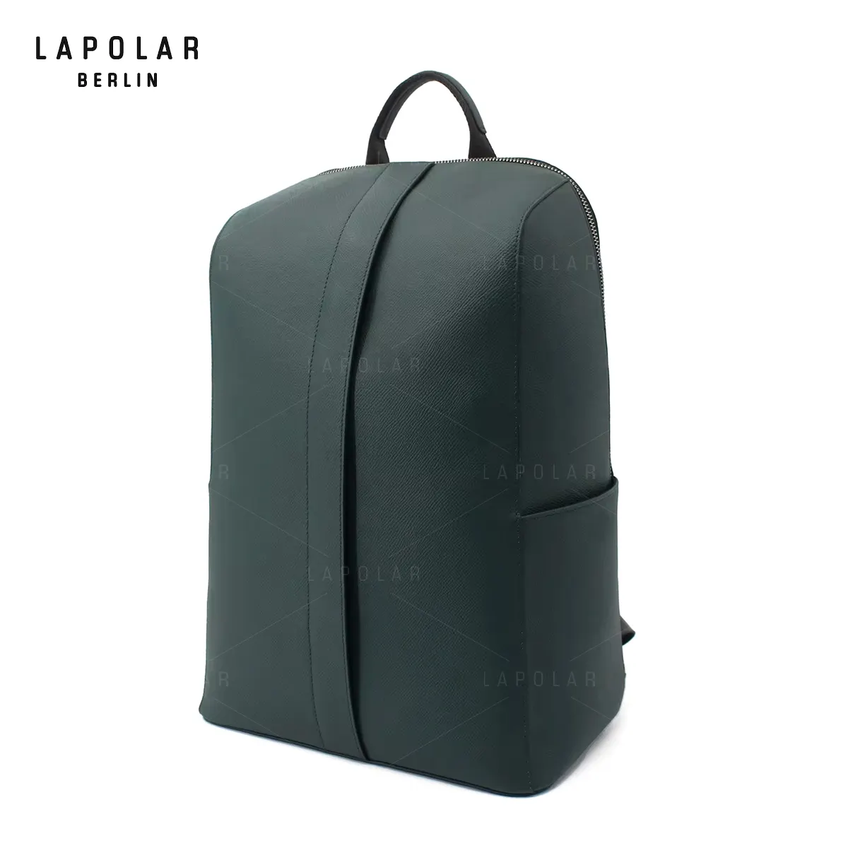 LAPOLAR lüks ve yüksek kaliteli erkek deri sırt çantası günlük sırt çantası büyük açık spor sırt çantası