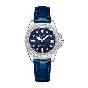 Reloj Oliya 6866l, Nuevo Modelo de Moda para Mujer, Reloj de Cuarzo con Correa de Cuero PU para Chica, Resistente al Agua, Reloj de Diamantes para Mujer - Product Image 2