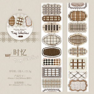 1 rollo de cinta adhesiva, cinta adhesiva, estilo retro básico, para <span class=keywords><strong>contabilidad</strong></span> hecha a mano, material para collage, cinta adhesiva - Product Image 6