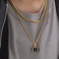 Collier pendentif pour homme en acier inoxydable 316l