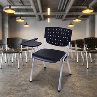 Chaise d'école en plastique moderne, durable et confortable avec logo personnalisé, table d'écriture ergonomique, chaise de haute qualité à hauteur ajustable pour la vente en gros