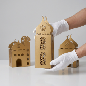Lámparas de Metal con Forma de Mezquita en Color Dorado para Decoración del Hogar en Ramadán - Product Image 2