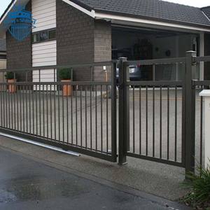 Özelleştirilmiş ana kapı tasarım talimat kitap giriş alüminyum Driveway kapısı evler için çelik kapılar alüminyum sürgülü kapılar - Product Image 2