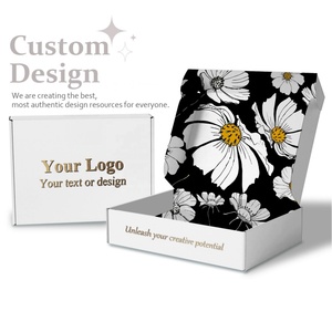 Fabricants d'emballages cosmétiques en carton ondulé personnalisés avec logo imprimé, boîtes d'expédition blanches vides pour colis postaux - Product Image 5