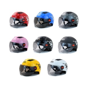 Casque de moto visage ouvert pour hommes et femmes, visière solaire, rabattable, scooter de course, moto, original, DEFE - Product Image 6